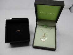 One as new Ross Simons 14kt Yellow Gold Monkey Pendant Necklace with Diamond Accents 18