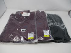 Two men's as new Superdry Burgundy Uni Oxford shirt size M. One as new Hoodrich OG Switch Pullover