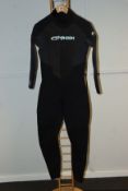 One pre-owned Typhoon black wetsuit (Size unknown).