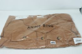 One as new Anine Bing Kaiden Belted Utility Dress In Brown size S (A-02-1009-250).