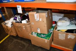 Four boxes of miscellaneous items to include Everflex sealants and Grow Me hair care products.