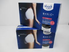 Three women's as new Sloggi Basic+ 4 x maxi white cotton brief size UK 16. Two women's as new Sloggi