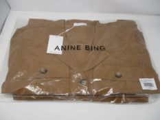 Two as new Anine Bing Kaiden Belted Utility Dress In Brown size S (A-02-1009-250).