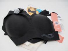 Two as new Sloggi ZERO Feel black bralette size S. Two as new Sloggi ZERO Feel nude bralette size