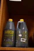Six bottles of Barbicide solution with anti-rust formation (1.89L).