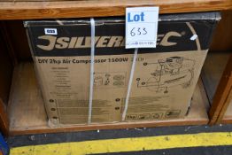 One boxed as new Silverline DIY 2HP compressor.