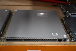 A pre-owned Arista DCS-7050T-52 52 Port Ethernet Switch (Untested, sold as seen).