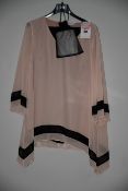 An as new two piece Luisa Viola Blush Pink top and a pair of black trousers (Size 18, RRP £495).