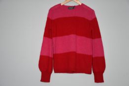 An as new Wyse of London wool pink and red striped jumper (S/M).