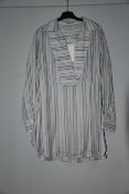 An as new Co Los Angeles blue striped pop over shirt spring-summer 2020 (UK S).