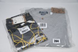 One as new Desigual striped men shirt size XL (Model: cam_xuan). One as new Desigual Slim Heritage