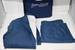 One as new State & Liberty Athletic Fit Stretch Suit. Size 40. Colour: Heathered Blue.
