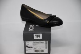 One boxed as new Ecco Touch Ballerina black shoes size: EU 38 (265503).