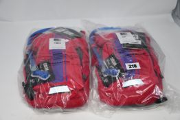 Two as new CamelBak mini M.U.L.E. 50 OZ hydration pack hot pink/purple stripe (Junior) (