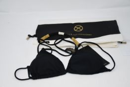 An as new ViX Paula Hermanny Ella triangle top in black (S - RRP $112).