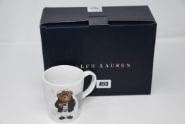 One boxed as new Ralph Lauren haven navy bear mug set.