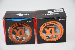 Twenty sets of as new D'Addario XL EXL110 nickel wound regular light gauge guitar strings.