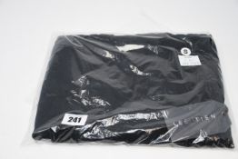 An as new Les Tien long sleeved jet black mock neck top (S).