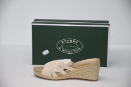 One as new Stubbs & Wotton Kelly Rib Buff espadrille size 9.