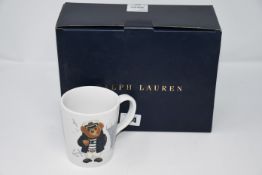 One boxed as new Ralph Lauren haven navy bear mug set.