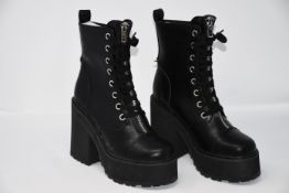 One as new Killstar Pit Princess Boots black size UK 8.