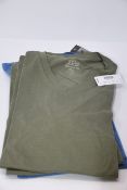 Two as new J-Crew Essential V-neck olive green t-shirt size S (L2422). Two as new J-Crew Essential