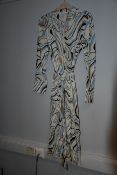 One as new Chinti & Parker belted printed twill midi dress size 12.