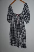One as new Solid Striped babydoll dress size M.