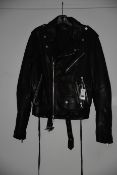 An as new Amiri leather bikers style jacket (Size 48) (No Tags).