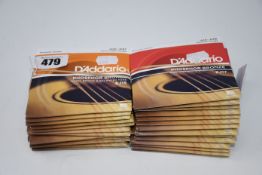 A quantity of as new D'Addario phosphor bronze acoustic guitar strings; EJ26 (8 sets), EJ16 (8