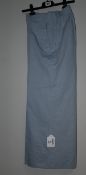 A pair of as new Marina Rinaldi sky blue Rio 48 wide leg trousers (Size 18, RRP £245).