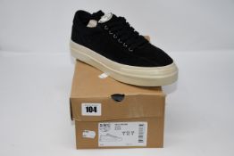 One boxed as new Stepney Workers Club Dellow suede black shoes size UK 8.