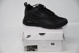 One as new Air Max 270 React black/oil grey size UK 9 (CI3866 003).