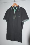 One as new Hugo Boss BOSS Paul Curved Polo Shirt - Grey size L.