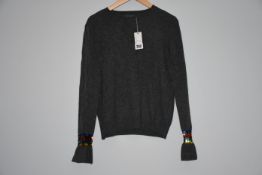 An as new Wyse of London grey jumper with sequin cuffs (Size 1).