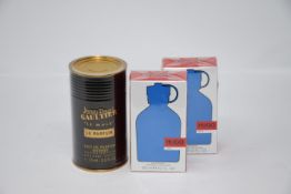 Two Hugo Boss Now eau de toilette (125ml) and one Jean Paul Gaultier 