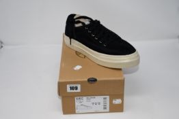 One boxed as new Stepney Workers Club Dellow suede black shoes size UK 9.