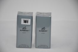 Two boxed as new Mr. Burberry Element eau de toilette (100ml).