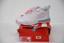 One as new Air Max 270 React SP white/white flash crimson size UK 8.
