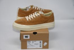 Two boxed as new Stepney Workers Club Dellow Cord Tan sneakers size UK 7.