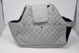 One as new Catwalk Dog Paris Quilted Pet Carrier bag in Grey. Two as new Catwalk Dog Cambridge