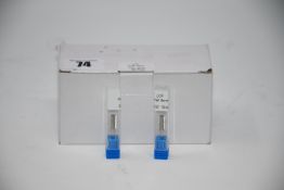 A large quantity of nail drill bits in silver (100 small and 250 large).