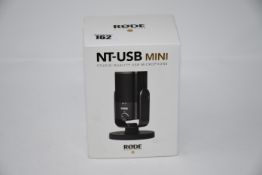 One boxed as new Rode NT-USB Mini (Studio-quality USB microphone).