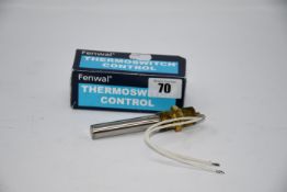 Two boxed Fenwal Thermoswitch control shell coupling heads.