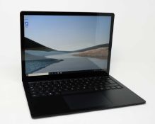 A pre-owned Microsoft Surface Laptop 3 1868 Ultra-Thin 13.5” Touchscreen Laptop in Matte Black