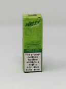 Ten boxed as new 10ml bottles of Green Ape Green Apple Nic Salt E-Liquid by Nasty Juice (2%/20mg