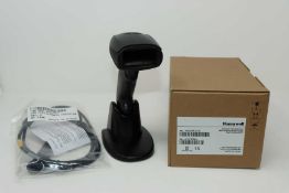A boxed as new Honeywell Xenon 1950 Corded Ratchet Barcode Scanner in Black (P/N: 1950GSR-2-2-INT).