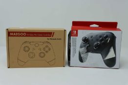 A boxed as new Nintendo Switch Pro Controller (Box opened, cosmetic damage to box) and a boxed as