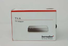 A boxed as new Bernafon TV-A TV Adapter (Model: TVA3 REF: 168631) (Box opened, some cosmetic
