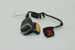 A pre-owned Zebra RS5000-LCFSWR Corded Ring Scanner (Missing strap. Sold as seen).